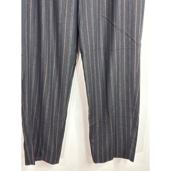 Vince. Womens Black Flannel Stripe Wool Blend Pants High Waisted Cropped Size M - Picture 5 of 14